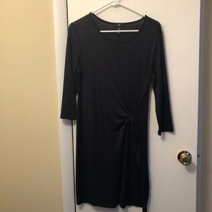 Black knit dress